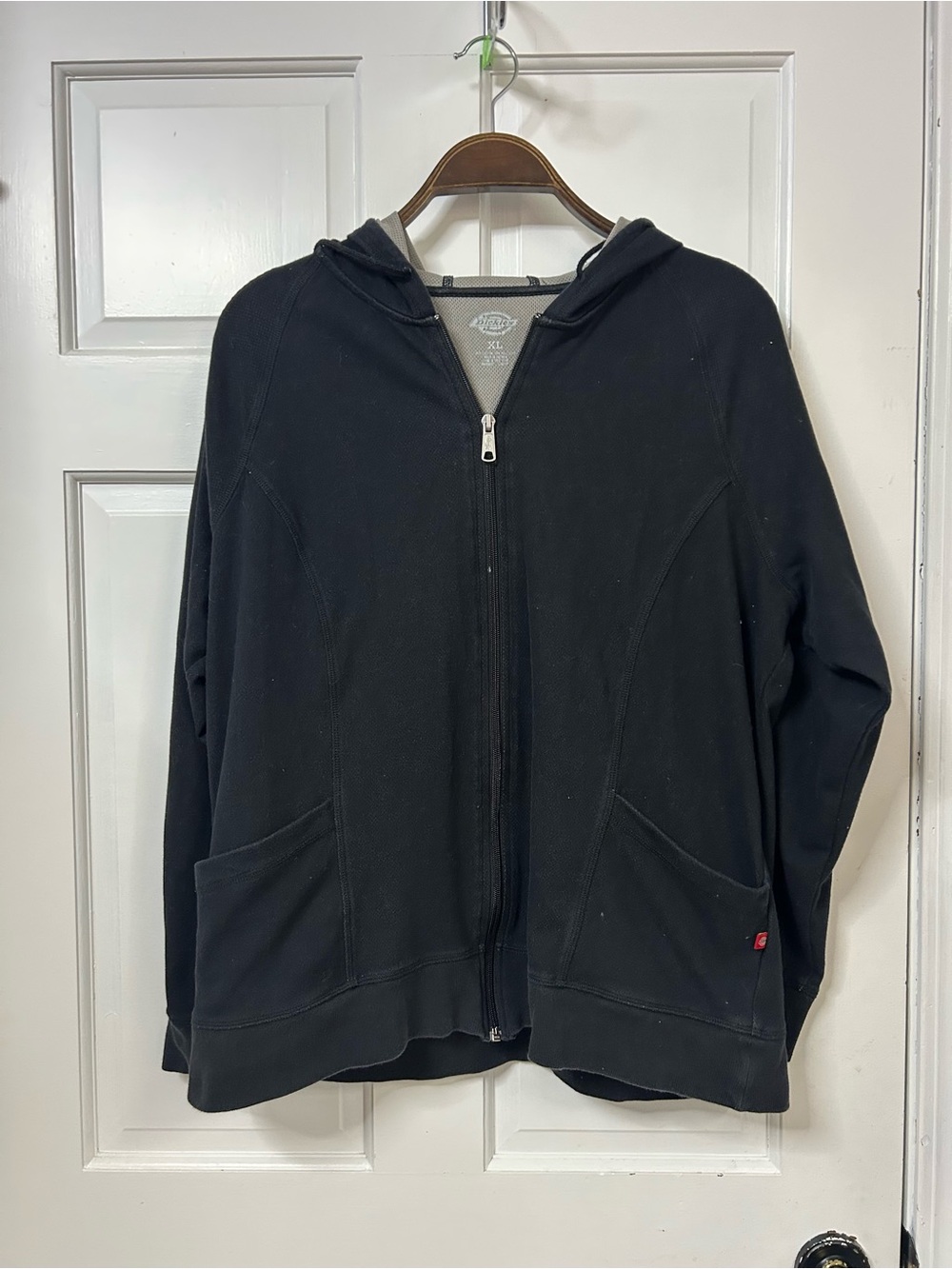 Dickies Black Zip-Up Hooded Shirt Jacket